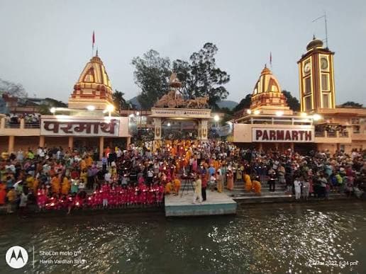 Spiritual ambience in Swarg Ashram area